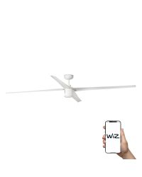33494WW Ventilador de techo Attos con luz extra largo blanco DC Sistema Smart AP WIZ de Faro
