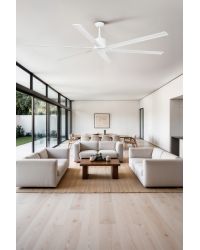 33461A Ventilador de techo sin luz extra grande blanco DC modelo Andros de Faro Barcelona