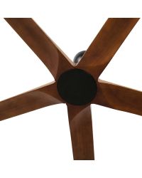 34190WT Ventilador de techo sin luz negro y 5 palas nogal oscuro, DC, Sistema Smart APP TUYA, Ø200cm, modelo Bigwood de Faro
