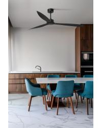 33432WW Ventilador de techo sin luz negro DC Smart APP WIZ 3 palas, diámetro Ø1780mm modelo Just fan  de Barcelona