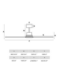 33505DCWW Ventilador de techo con luz  níquel y 3 palas pino,  DC Smart APP WIZ modelo Lantau de Faro Barcelona