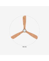 33505DCWW Ventilador de techo con luz  níquel y 3 palas pino,  DC Smart APP WIZ modelo Lantau de Faro Barcelona
