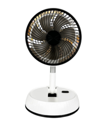 93.048/B Ventilador portátil extensible y oscilante blanco recargable USB-C, plegable de Electro DH