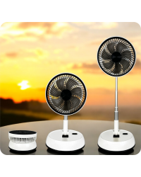 93.048/B Ventilador portátil extensible y oscilante blanco recargable USB-C, plegable de Electro DH