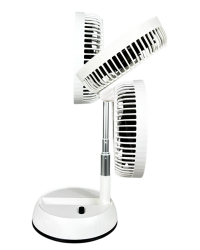 93.048/B Ventilador portátil extensible y oscilante blanco recargable USB-C, plegable de Electro DH