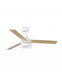 33460 Ventilador de techo con luz y tres palas reversibles blanco y arce modelo Ice de Faro Barcelona