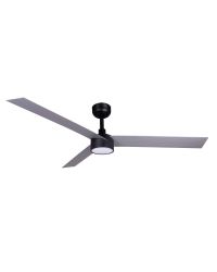 34287-1TW Ventilador de techo con luz LED CTT negro mate y 3 palas aluminio extra grande, DC, modelo Cruiser de Faro Barcelona