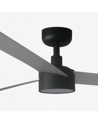 34287WT-1TW Ventilador de techo Cruiser con luz LED CTT Smart APP TUYA negro mate y 3 palas aluminio extra grande, DC de Faro