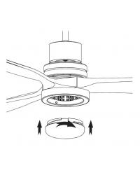3R238 Cristal de recambio para los modelos de ventiladores de techo LANTAU MOTOR AC de Faro Barcelona