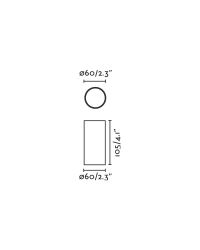 43776 plafón de techo aluminio cepillado y anillo interior negro modelo Stan de Faro Barcelona