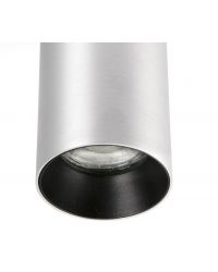 43776 plafón de techo aluminio cepillado y anillo interior negro modelo Stan de Faro Barcelona