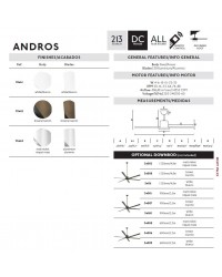 33465A Ventilador de techo sin luz extragrande níquel satinado DC modelo Andros de Faro Barcelona