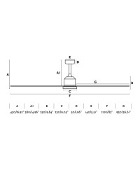 33512A Ventilador de techo sin luz DC Blanco modelo Cies Faro Barcelona