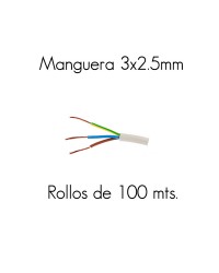 MANGUERA 3X2.5 H05VV-F ROLLO DE 100 MTS