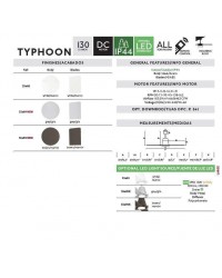 33490 Ventilador de techo sin luz marrón DC ip44 modelo Typhoon Faro Barcelona