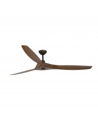 33511 Ventilador de techo sin luz cuerpo marrón y palas ABS madera nogal DC Morea de Faro Barcelona