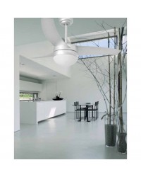 33416 Ventilador de techo con luz gris y3 palas modelo Easy de Faro Barcelona