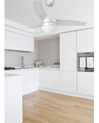 33416 Ventilador de techo con luz gris y3 palas modelo Easy de Faro Barcelona