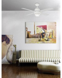 33397 Ventilador de techo con luz blanco DC modelo Disc de Faro Barcelona