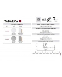 33753 Ventilador de techo con luz gris y tres palas reversibles gris/arce modelo Tabarca de Faro Barcelona
