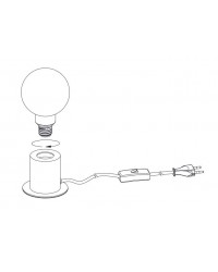 62157 lámpara sobremesa oro satinado modelo Ten de Faro Barcelona