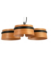29567 lámpara colgante negro y madera Loop Faro Barcelona