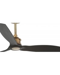 33417 Ventilador de techo sin luz oro y 3 palas negro DC Justfan de Faro Barcelona