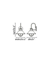 71128 Faro Aplique Náutica-P Marrón Oxido