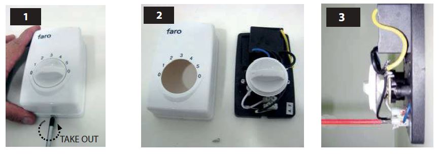 3R012 regulador de pared blanco para ventilador indus de Faro Barcelona