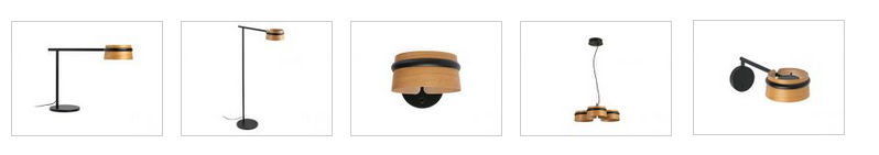 Colección Loop negro y madera de Faro Barcelona