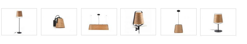 Colección Stood negro y madera Faro Barcelona